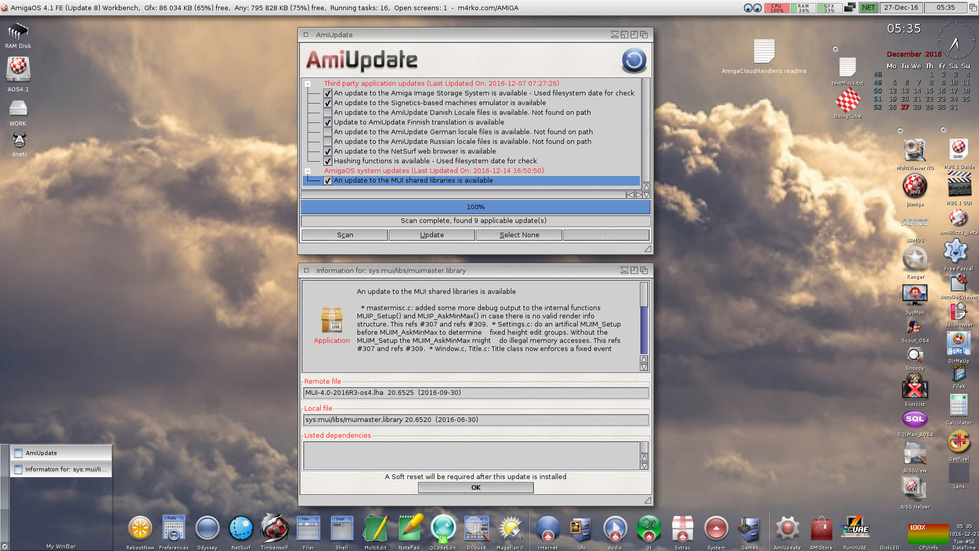 Software updates on AmiUpdate